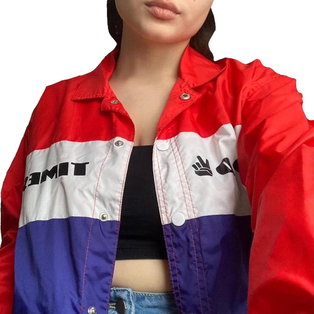 Red, White Blue “Good Vibes” Windbreaker